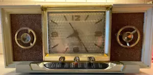 RELOJ AM MUY RARO Arvin 857T Radio Tubo Mediados de Siglo Arenisca DORADO MUY RARO - Imagen 1 de 22