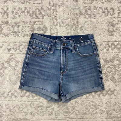 NUEVO Hollister Pantalones Cortos de Tiro Alto Para Mujer 3" Entrepierna Floral Cintura Talla 25/1 Foto 1 de 4