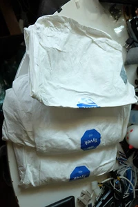 3x Tyvek disposable coveralls w/ hood, boots & elastic wrist - Picture 1 of 4
