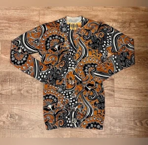 Tory Burch Paisley Button Front Wool Cardigan XS - Picture 1 of 6