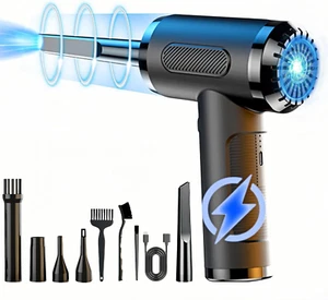Compressed Air Duster, 130000RPM Handheld Air Blower, Air Pump, 3 Gear Adjustabl - Picture 1 of 7