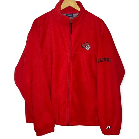 Rutgers Scarlet Knights Pro Player Red Full Zip Fleece Jacket Mens Size Large L Cover