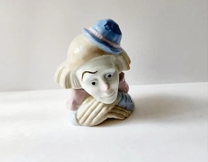 Feelings Sad Clown Porcelain Figurine Paul Sebastian Vintage Meico Inc Decor - Picture 1 of 4