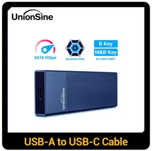 UnionSine M.2 SSD NGFF PCIe SATA to USB Type C 3.1 SSD Adapter External ENCLOSUR - Picture 1 of 7