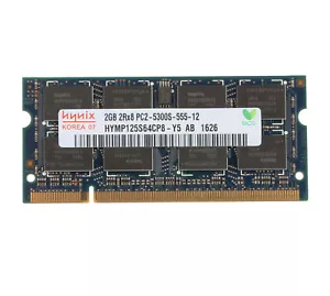Hynix 2GB DDR2 RAM PC2-5300 2Rx8 667Mhz 200Pin Laptop SO-DIMM 1.8V 2 GB Memory__ - Picture 1 of 6