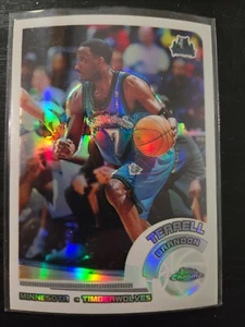 2002-03 Topps Chrome White Border Refractor /249 Terrell Brandon #34 Timberwolve - Picture 1 of 3