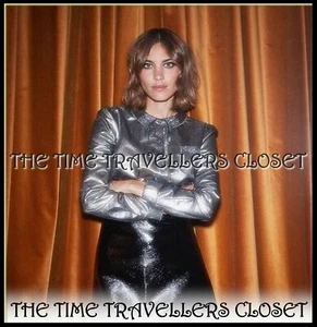 BNWT Alexa Chung M&S Archive The Aire Shirt Silver Metallic Blouse Necktie UK 8 - Picture 1 of 12