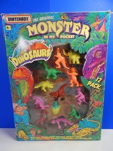 vintage DINOSAURS MONSTER IN MY POCKET FIGURE 12 PACK SET MATCHBOX 1990s - Picture 1 of 18