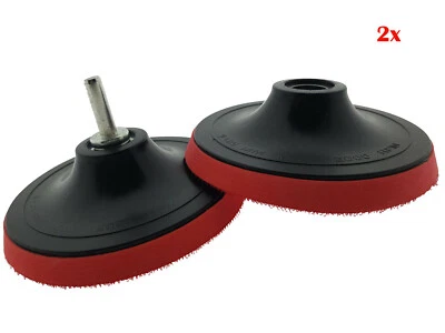 GEKO 2x Schleifteller Ø 125 mm M14 inkl1x Spanndorn Winkelschleifer Klett Stützteller