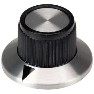 CONTROL KNOB ALUMINIUM INLAY    23mm Diameter Black  (Stk: 14898)  - Picture 1 of 1