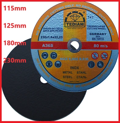 Trennscheiben 115 125 180 230 mm INOX  Metall  Edelstahl Stahl Flexscheibe - Bild 1 von 4