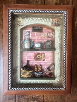 Hobby lobby 12 X 16 Shadowbox Kitchen Wall 3-D picture, Coffee Bread Bakery - Image 1 of 4