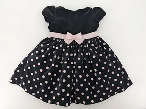 2010 Gymboree Holiday Tres Fabulous Dot Velveteen Dress Size 12-18 Months - Picture 1 of 11