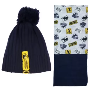 Jurassic World Niños Otoño Invierno Set Gorro Bufanda Bufanda Lazo 52-54 - Imagen 1 de 6