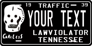 TN REPLICA 1939 Law violator License Plate Personalized Car Bike Motorcycle - Picture 1 of 9