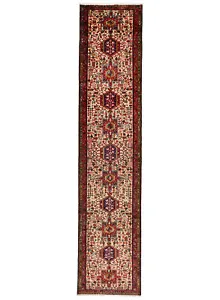 Tribal Geometric Handmade Wool Vintage 3X14 Oriental Runner Rug Hallway Carpet - Picture 1 of 11