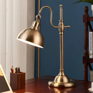 Traditional Desk Lamp Gooseneck Cone Shade Table Lamp for Study Room Lighting - Picture 1 of 10