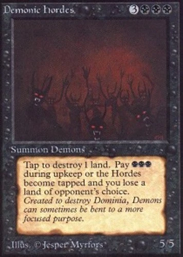 Demonic Hordes ~ Heavily Played Unlimited MTG Magic UltimateMTG Black Card - Image 1 of 1