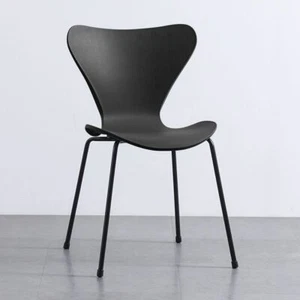 Set of 4 - Vintage Retro Cafe Bistro Bar Kitchen Dining Chairs Stackable Matt Bl - Imagen 1 de 35