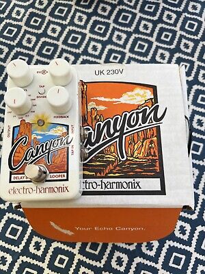Electro-Harmonix Canyon Delay and Looper Guitar Effects Pedal - White