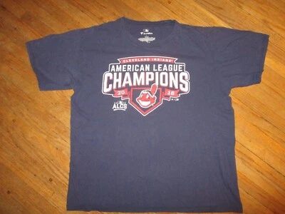CAMISETA CLEVELAND INDIOS LIGA AMERICANA CAMPEONES 2016 Chief Wahoo GRANDE Corta Foto 1 de 2