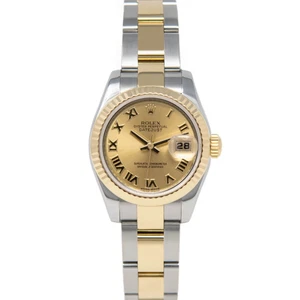 Rolex Lady-Datejust 26 179173, Steel & Gold, Champagne Roman Dial, Oyster Bra... - Picture 1 of 9