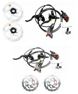 Shimano BL-MT4100 BR-MT420 MTB eBike Bicycle Hydraulic Disc Brake 4-Piston J-Kit - Picture 1 of 19