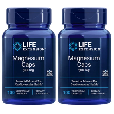  Magnesium Caps 500mg 2x100 Caps oxide/citrate Life Extension - Image 1 of 2