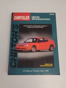 CHRYSLER DODGE PLYMOUTH NEON 1995-1999 CHILTON REPAIR MANUAL PAPERBACK BOOK VGC - Imagen 1 de 6