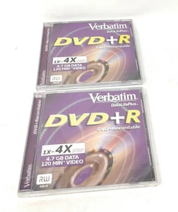 2 DVD-R Verbatim 4,7 GB 4x   - Imagen 1 de 3