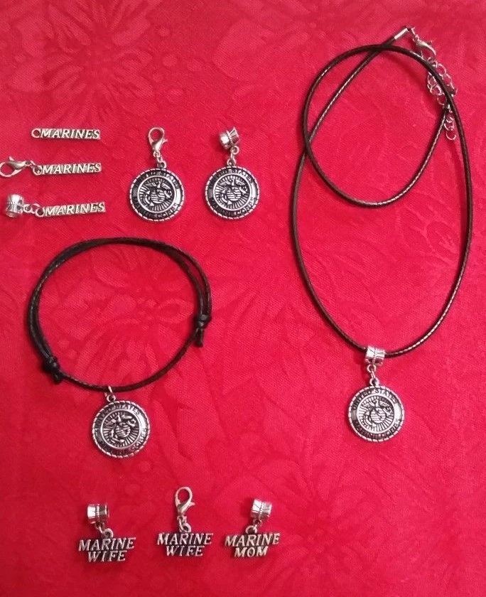 МОРСКАЯ ПЕХОТА СТАРИННЫЙ СЕРЕБРЯНЫЙ АМУЛЕТ - ОЖЕРЕЛЬЕ БРАСЛЕТ ВОЕННЫЙ МАМА ЖЕНА - КОРПУС - Изображение 1 из 1