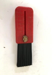 Vintage Red Plastic Retractable Clothes Brush with Horses Head - Picture 1 of 3