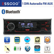 ESSGOO MP3 Radio samochodowe FM Bluetooth ID3tag MP3 Zestaw głośnomówiący USB Pilot zdalnego sterowania 1 DIN