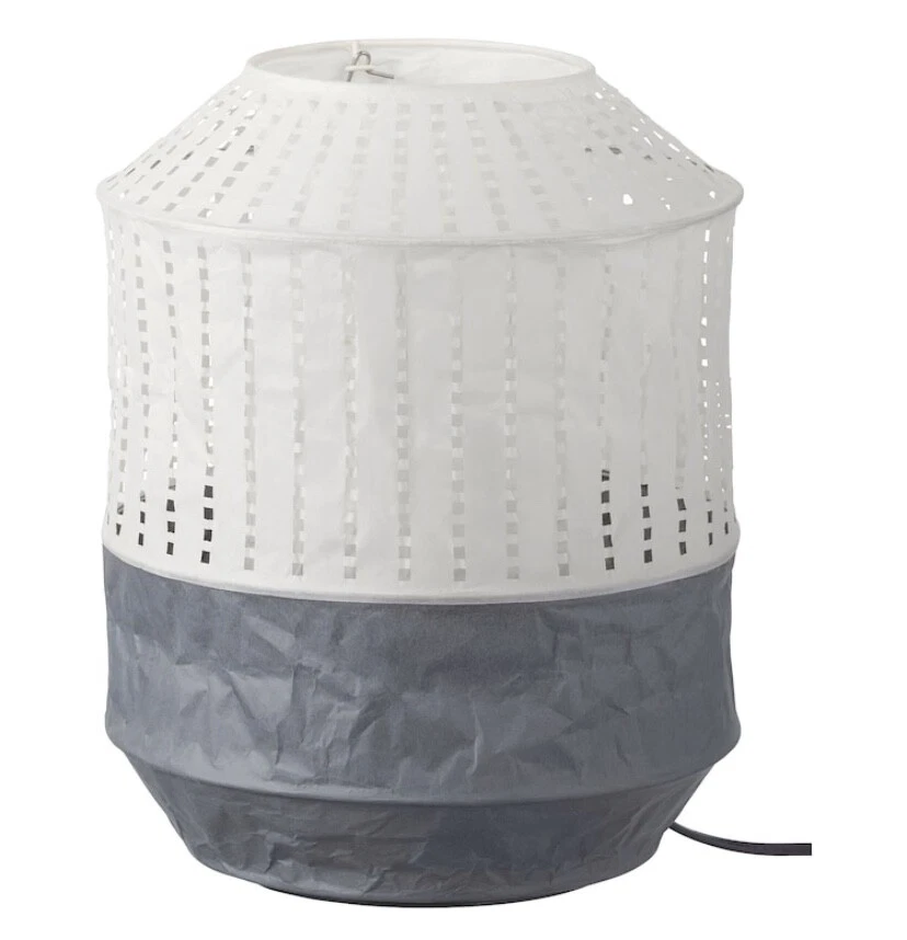NEW IKEA CUTIE MODERN MAJORNA TABLE LAMP SHADE PAPER 13'x9' With Light Bulb