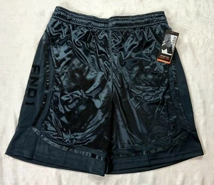AND1 Mens Size XXL Shiny Ebony Black *Clutch Shooter* Athletic BASKETBALL SHORTS - Picture 1 of 5