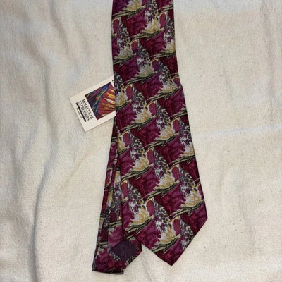 Cocktail Collection Silk Tie WINE As Seen Under The Microscope 56” - Image 1 of 4