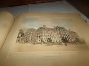 Vintage Washington DC Art Print Book State War Navy Building Pennsylvania Ave - Picture 1 of 14
