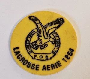 Eagles Club Aerie 1254 La Crosse, WI Plastic Good ForToken P-258 - Foto 1 di 2
