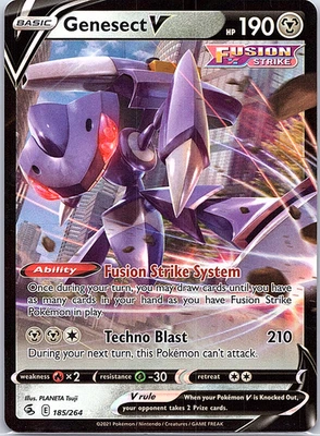 Genesect V 185/264 Swsh08: Fusion Strike Holo - Image 1 of 2