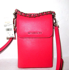 Bolso Bandolera Michael Kors Jet Set Pequeño Cadena Norte Sur Asa Superior Geranio - Imagen 1 de 4