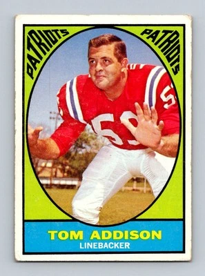 1967 AFL  Topps #5 Tom Addison Very Good - Image 1 of 2