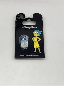 Disney Parks Pixar Inside Out Joy And Sadness Pin Set NEW - Picture 1 of 2