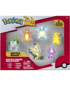 Pokemon Battle Figur 6 Pack - Features 2 Zoll Pikachu, Squirtle, Charmander, - Bild 1 von 10