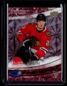 2022-23 Upper Deck Ice Premieres Gold Lukas Reichel RC /99 #232 Chicago - Picture 1 of 3