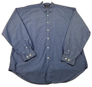 Le Collezioni Structure Button Up Shirt Mens Large Blue White Stripe Long Sleeve - Picture 1 of 9