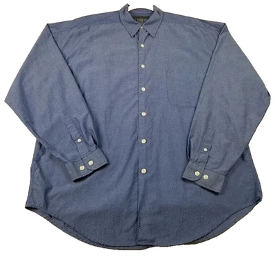 Le Collezioni Structure Button Up Shirt Mens Large Blue White Stripe Long Sleeve - Image 1 of 4