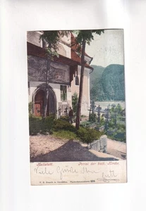 F6016) Ansichtskarte, HALLSTATT -- Portal der kath. KIRCHE 1907 - Foto 1 di 2