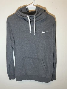 Nike Hoodie Damen Gr. XL Pullover High Neck Kordelzug Kapuze Innen Fleece grau - Bild 1 von 3