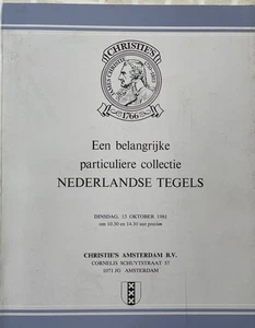 CHRISTIE’S AMSTERDAM Dutch Tiles Delft Gravan Collection Auction Catalog 1980 - Imagen 1 de 1