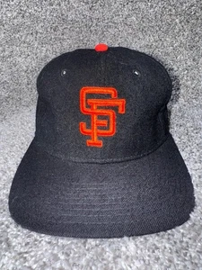Vintage San Francisco Giants Hat Cap Fitted SIze 7 3/8 Black 100% Wool The Pro - Picture 1 of 11
